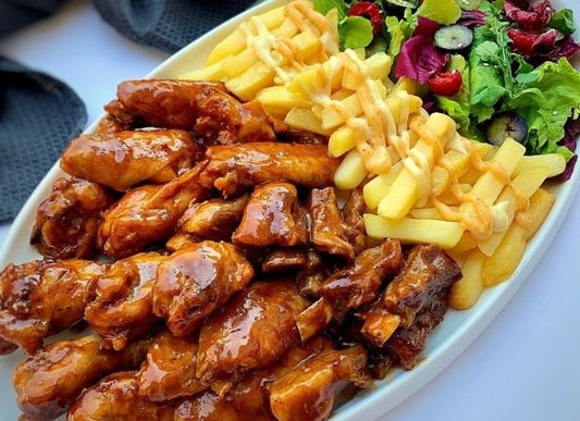 Chicken and Chips with Salad